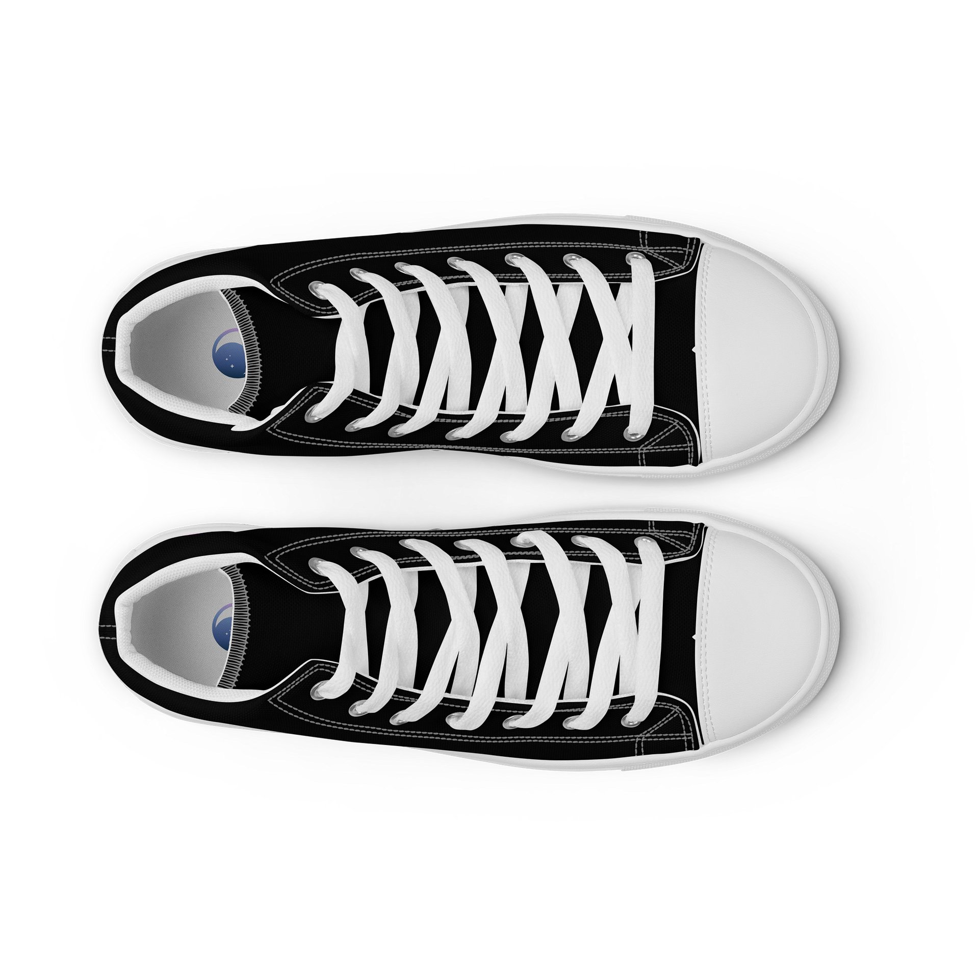 Moo Cherry Pawsom Logo Women's High-Canvas Shoes (Black) product image (9)