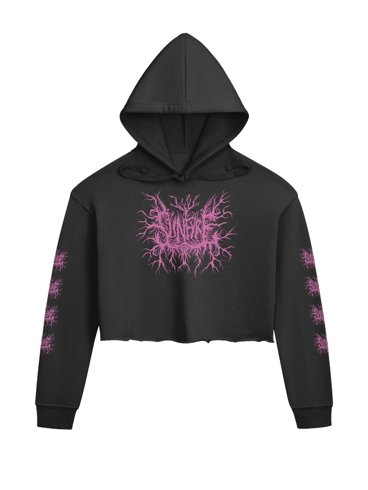 Sunfyre Pink Metal Logo Crop Hoodie product image (1)