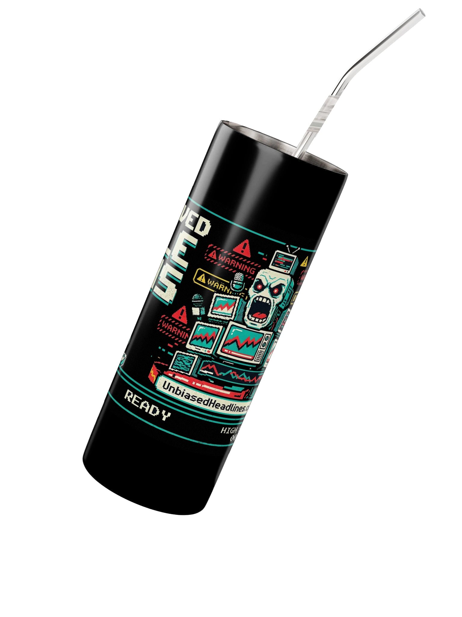 I Survived Cable News (Arcade) Stainless Steel Tumbler product image (2)