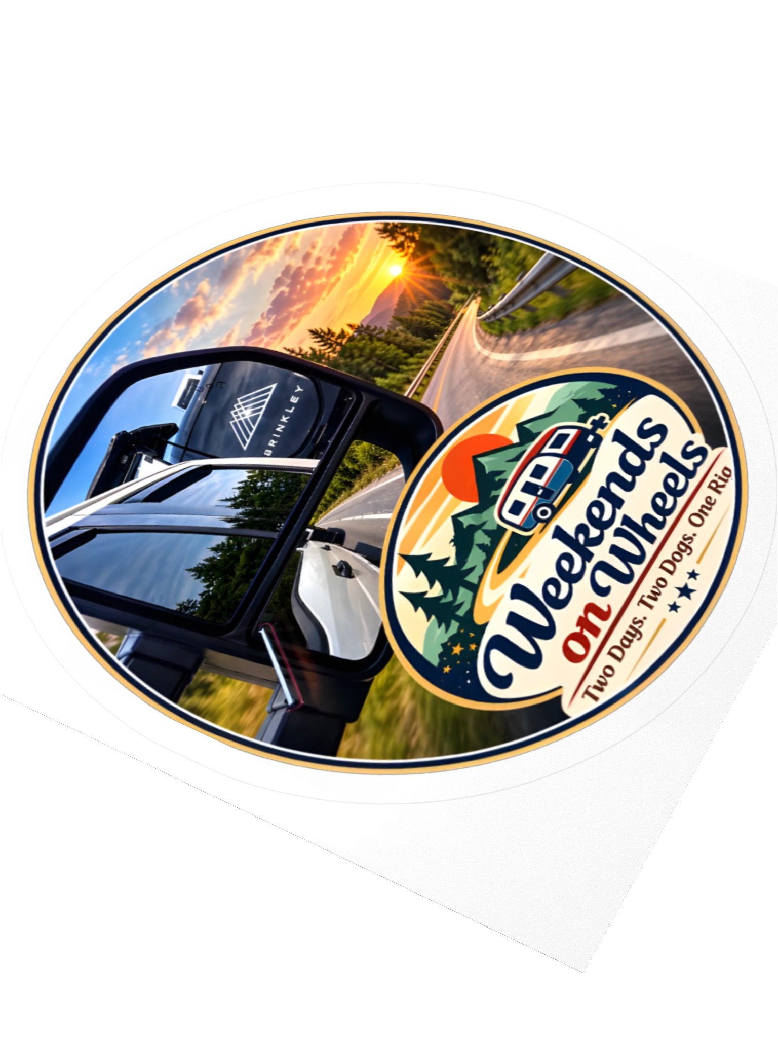 Weekends on Wheels Logo Sticker – Brinkley Edition product image (9)