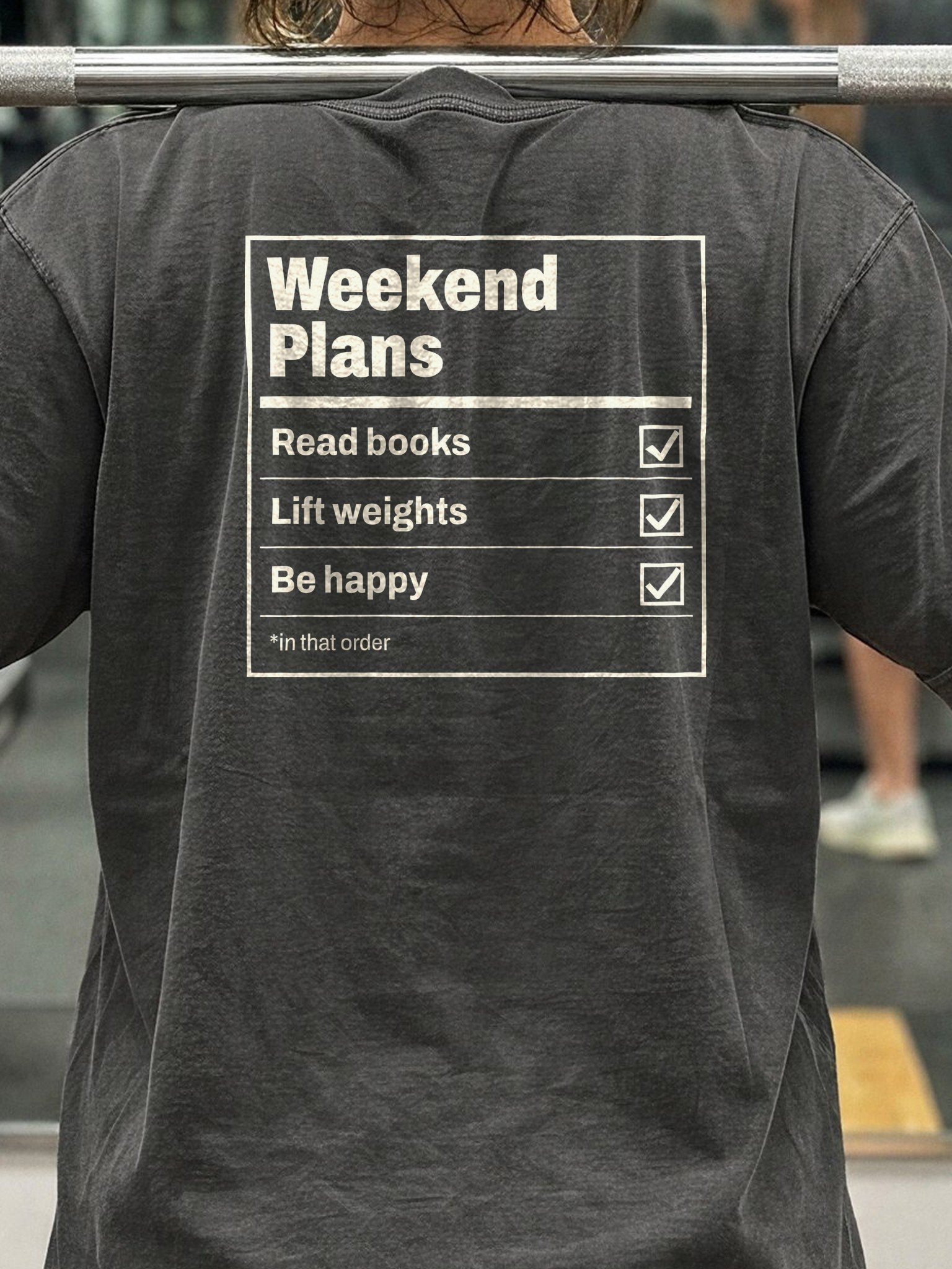 Read Books, Lift Weights, Be Happy Oversized Gym Tee | Pump Cover product image (4)