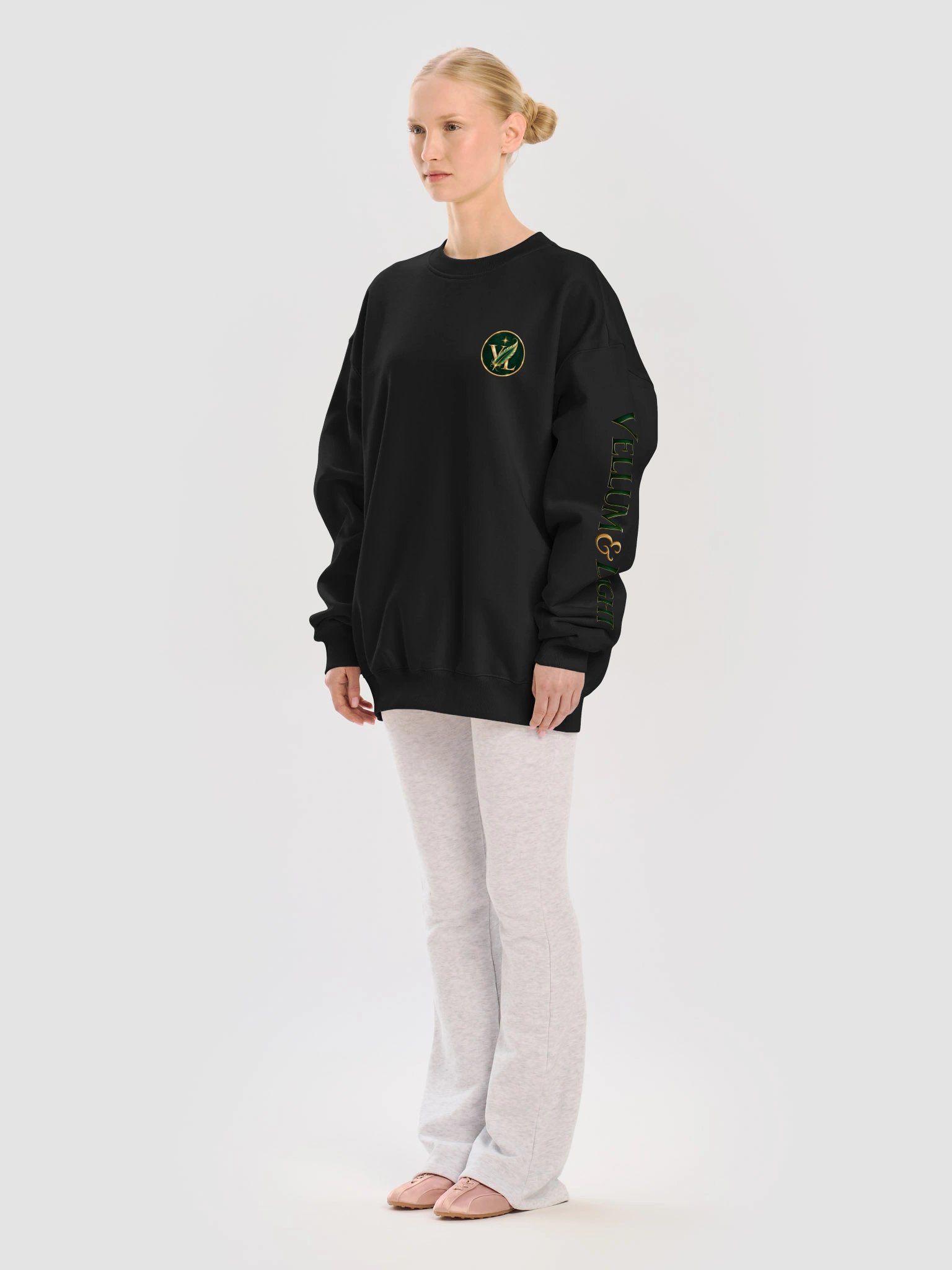 V&L Media Mark Gold Emblem French Terry Crewneck product image (8)