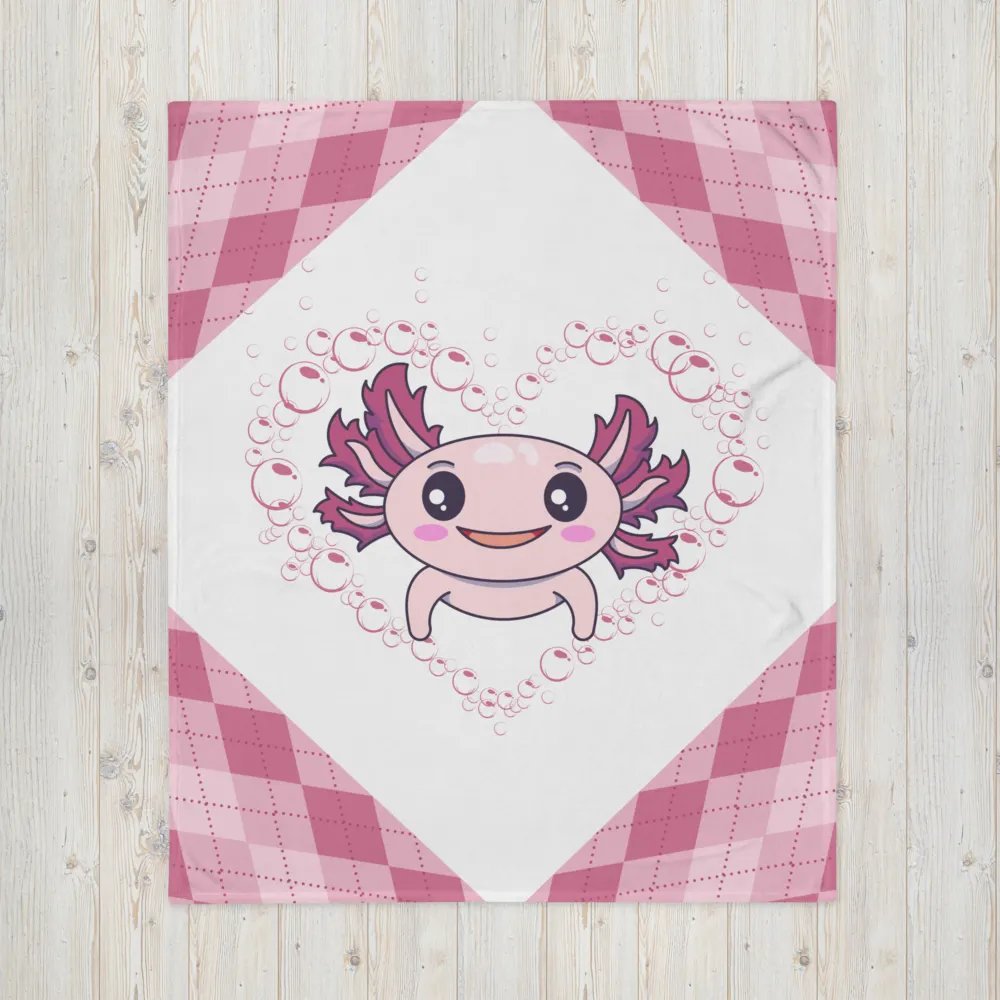 Pink And White Axolotl Blanket product image (6)