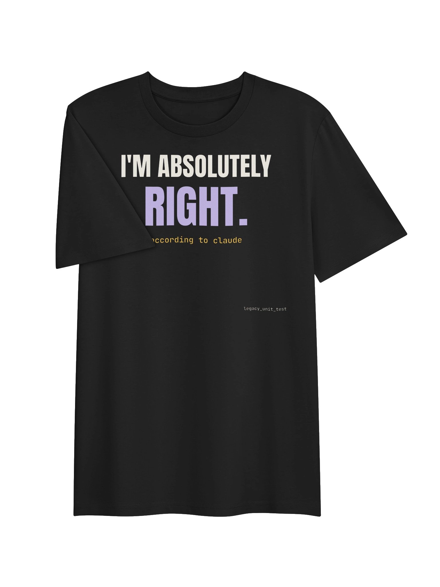 I'm absolutely right tee product image (3)