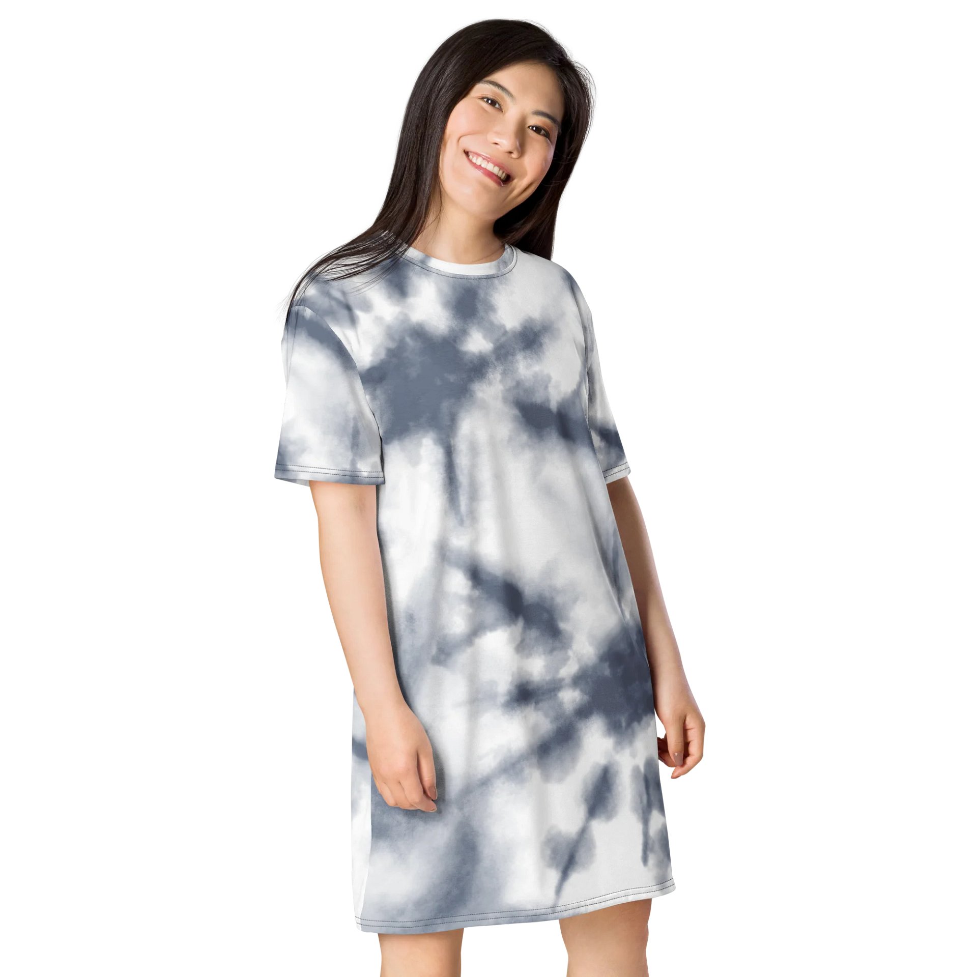 Exclusive Grey Wave Pattern T-Shirt Dress - Only at TDS Music product image (4)