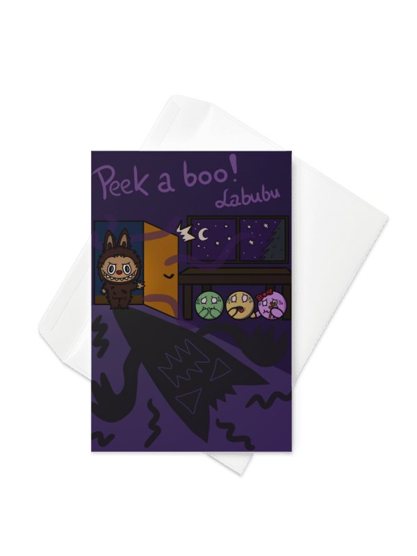 Dango Squad & Labubu - Greeting Card product image (1)