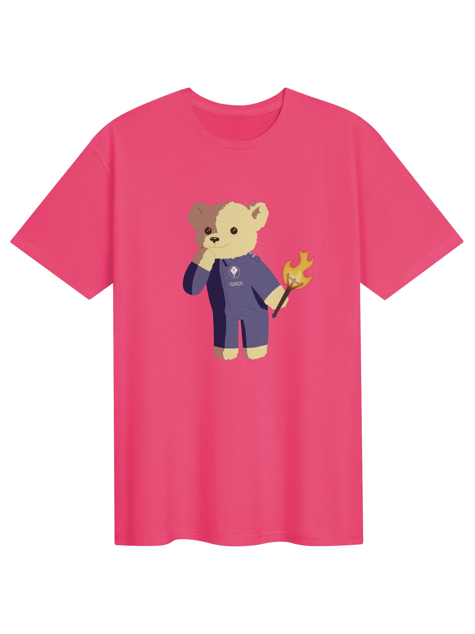 Really Pink T-Shirt With TorchBear On it product image (1)