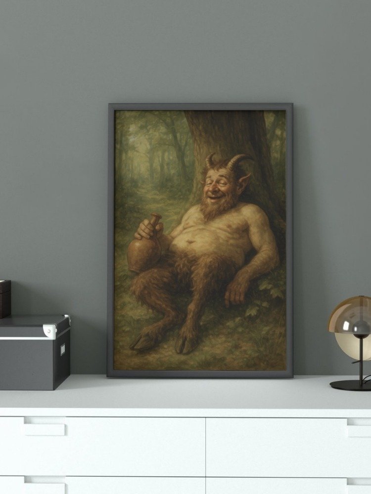 Satyr – Reveler of the Ancient Woods Digital Art Print product image (1)