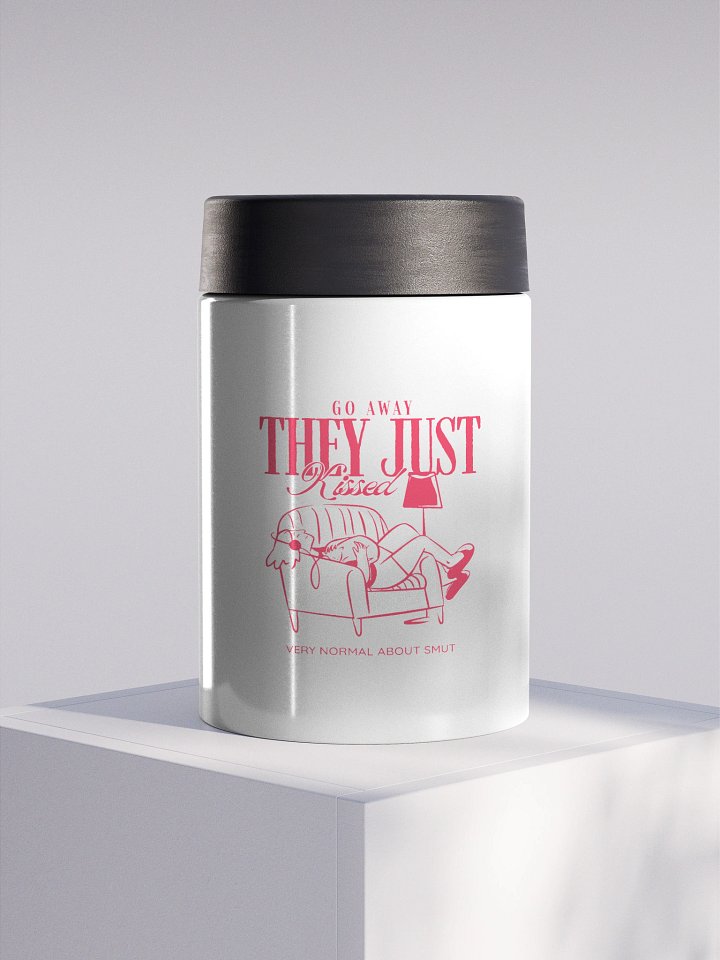 go away, they just kissed audiobook koozie product image (1)