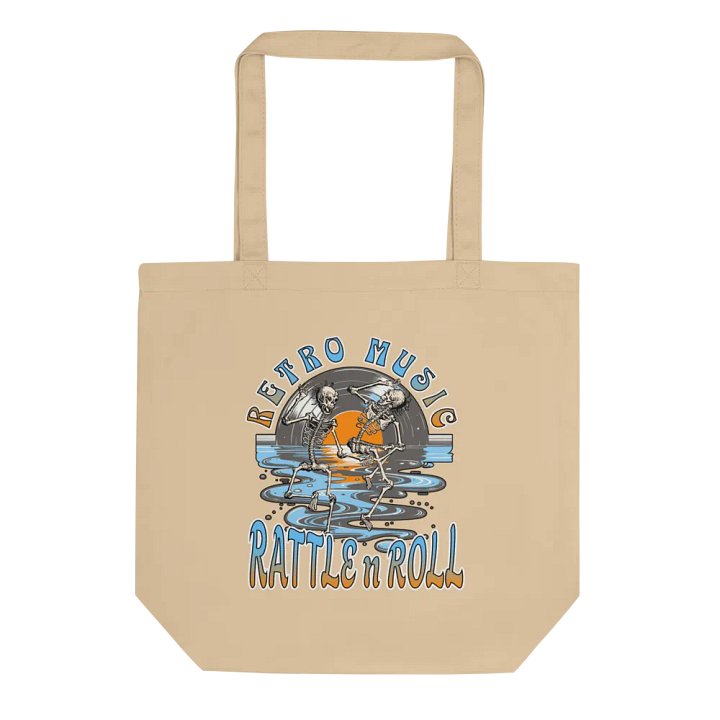 Retro Music Rattle n Roll Skeleton Dance Tote Bag product image (1)