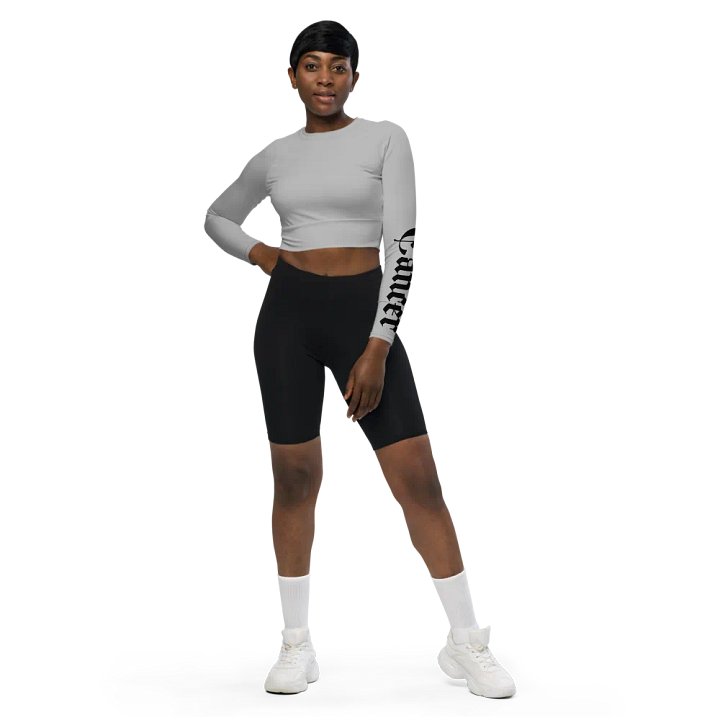 Cancer All-Over Long Sleeve Crop Top product image (1)