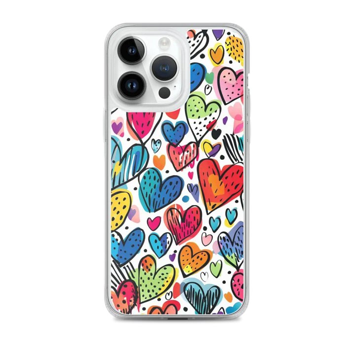 Vibrant Hearts iPhone Case product image (2)