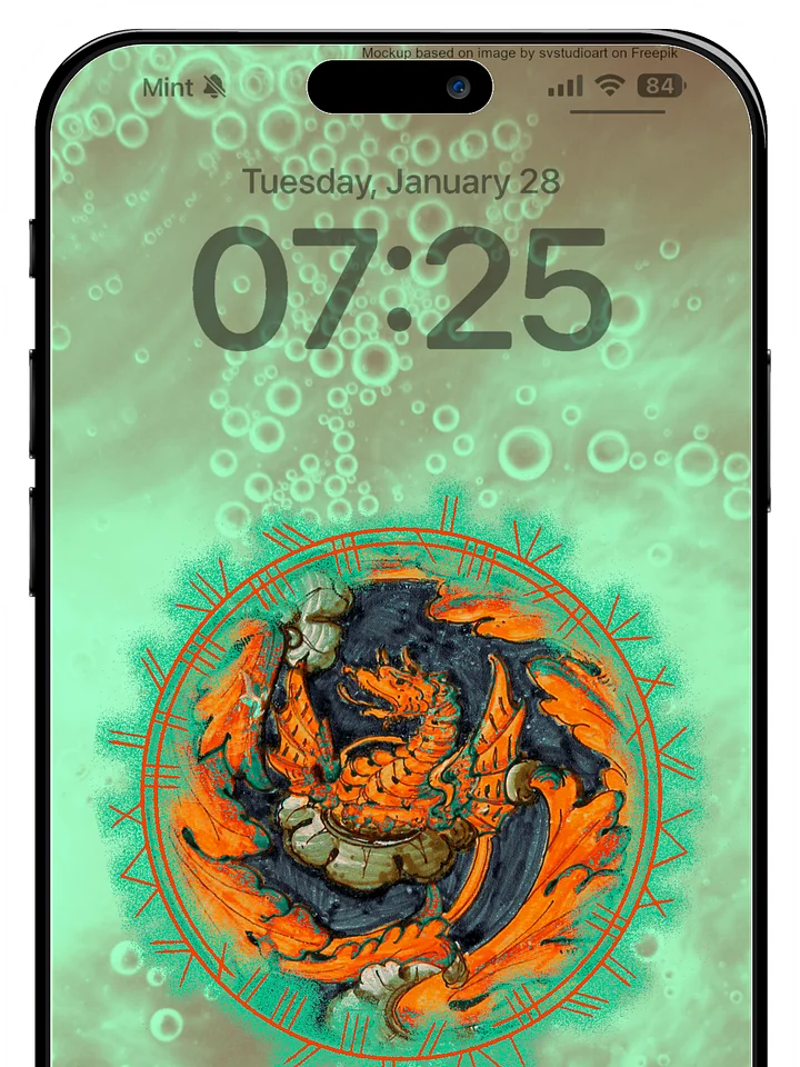 Copper Dragon Phone Wallpaper product image (1)
