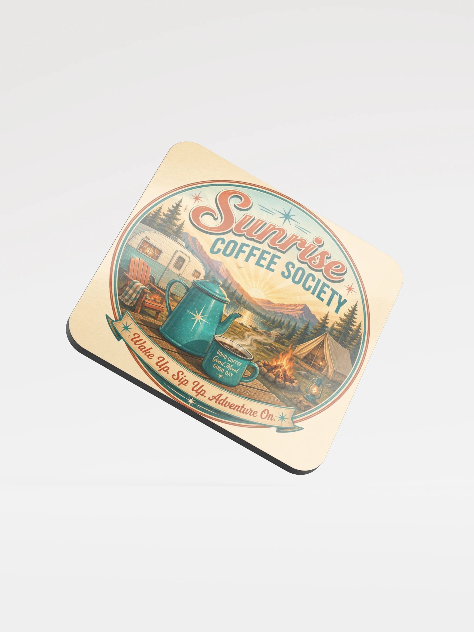 Sunrise Coffee Society™ Cork Coaster product image (1)