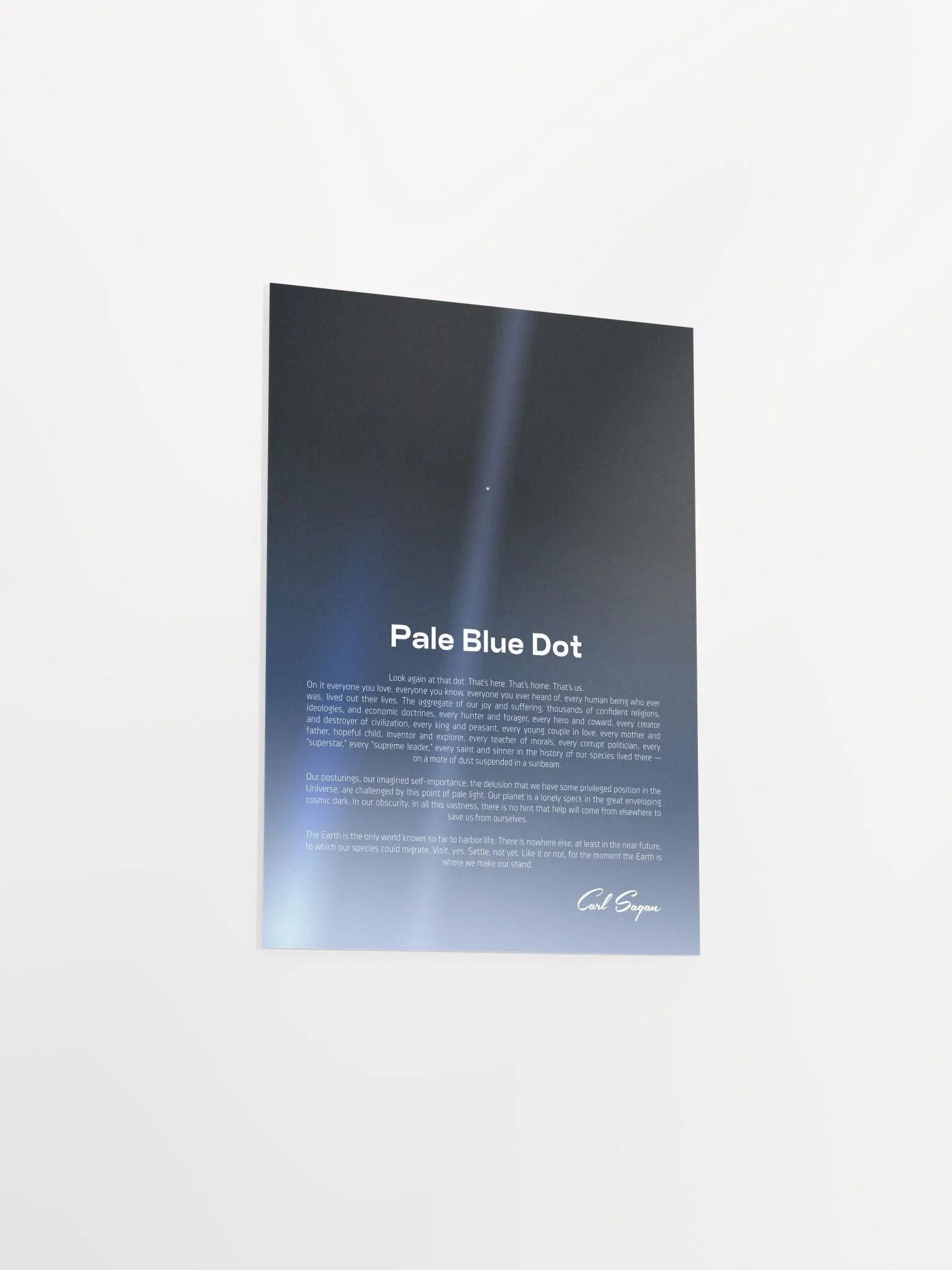 Pale Blue Dot poster, NASA Voyager 1 with Carl Sagan quote — Space poster product image (8)