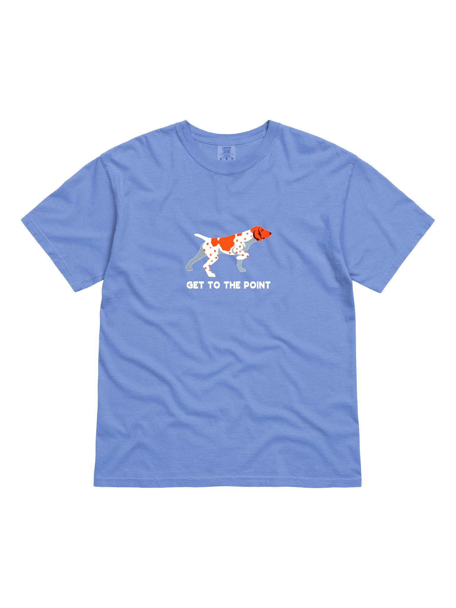 Get to the Point T-Shirt(Embroidered) of a Bracco Italiano(Red & White) product image (4)