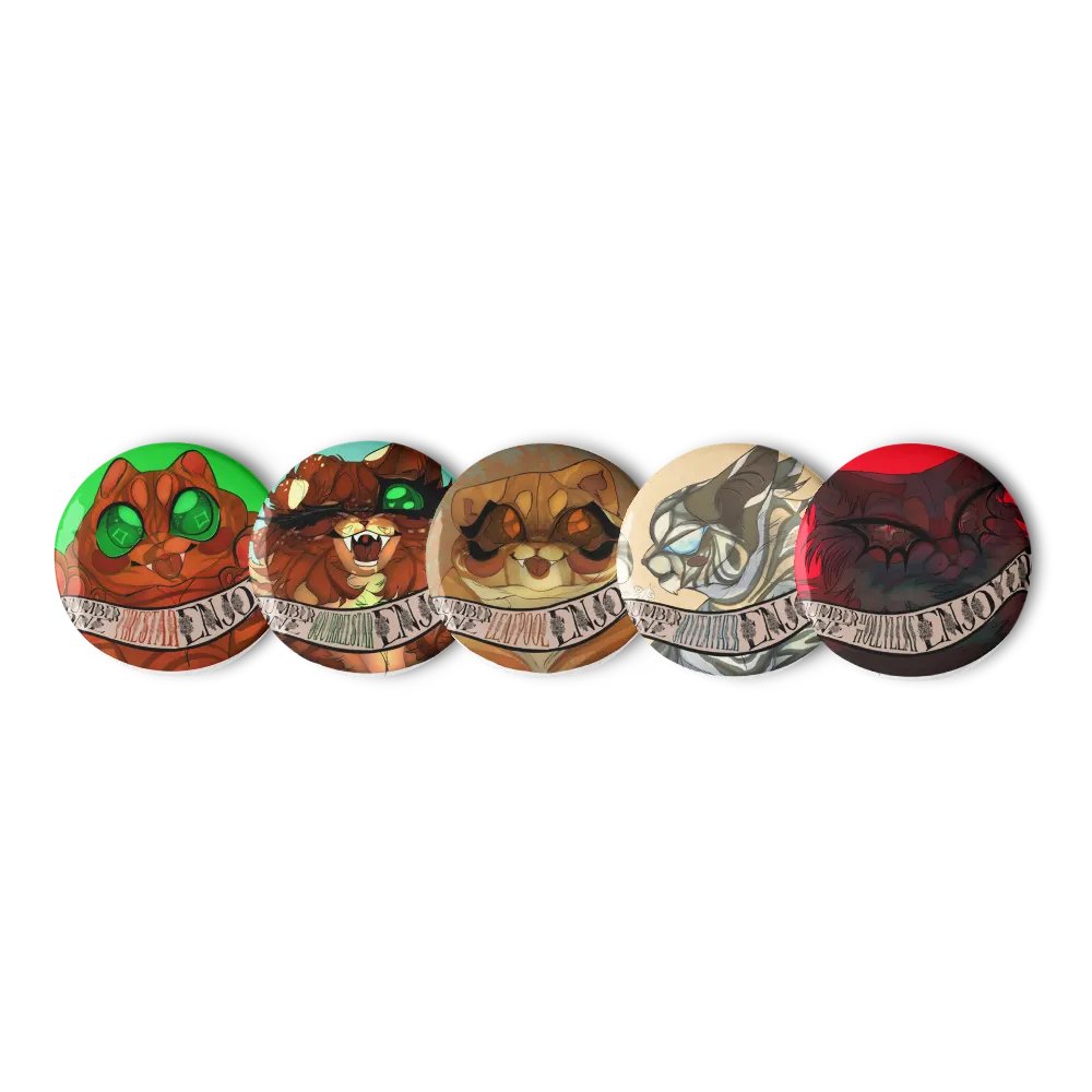 #1 ENJOYER || Fire Family Pins [Set of 5] product image (1)