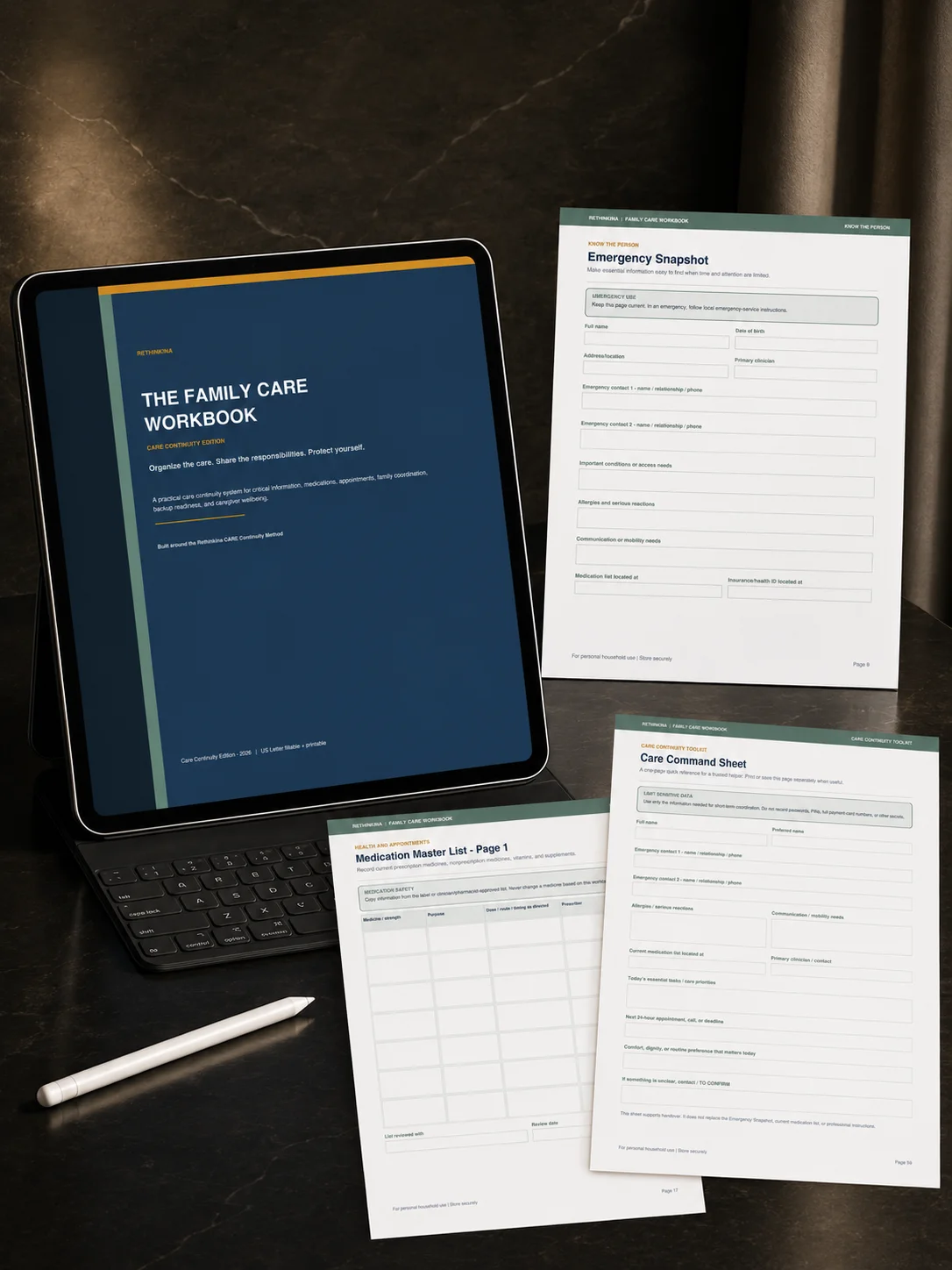 The Rethinkina Family Care Workbook — Care Continuity Edition product image (1)