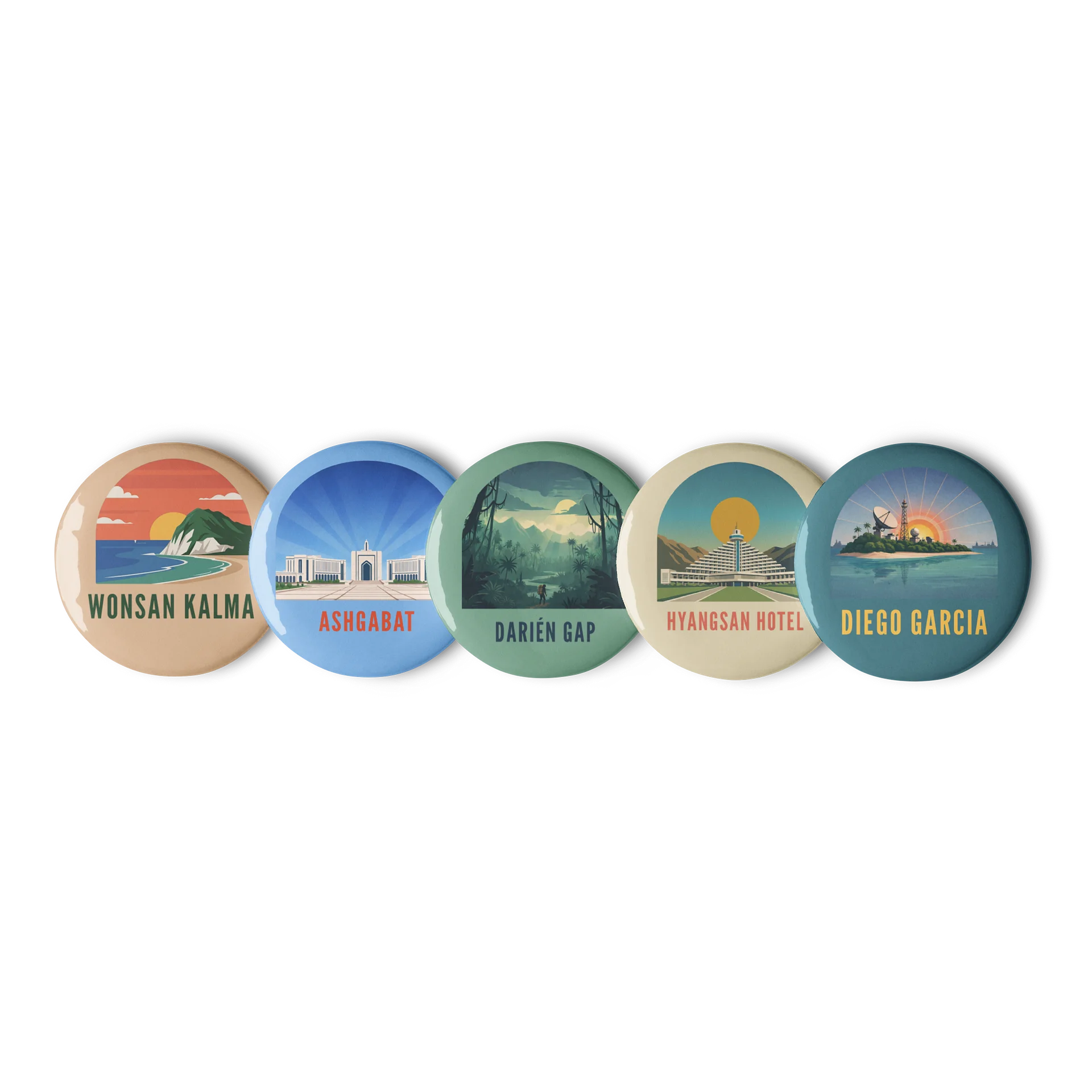 Oh the Places You'll (Not) Go Retro Pins product image (1)