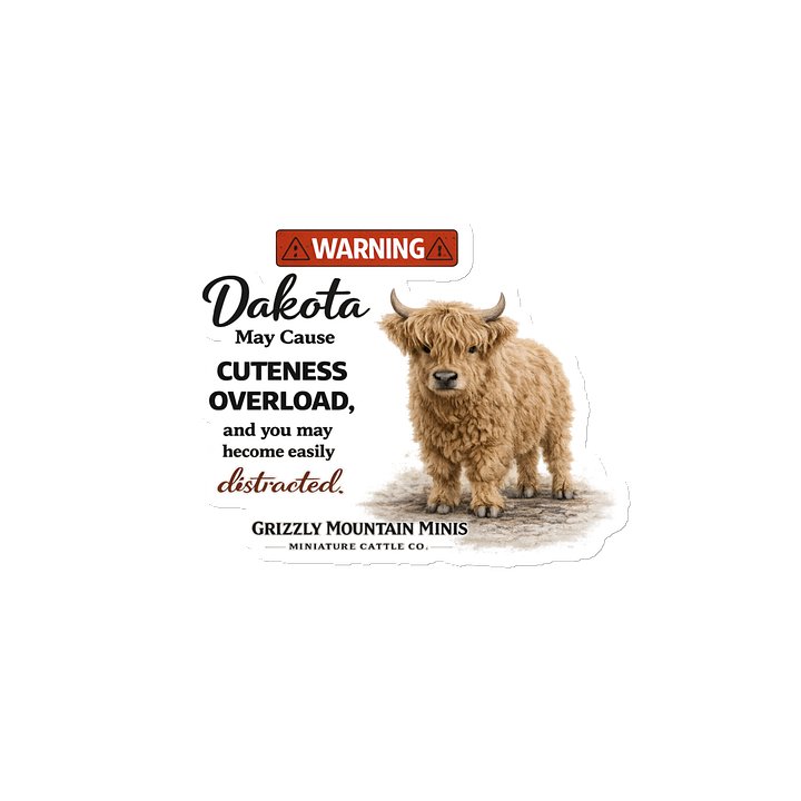 Cuteness Overload Warning! Cow Die-Cut Magnets product image (2)