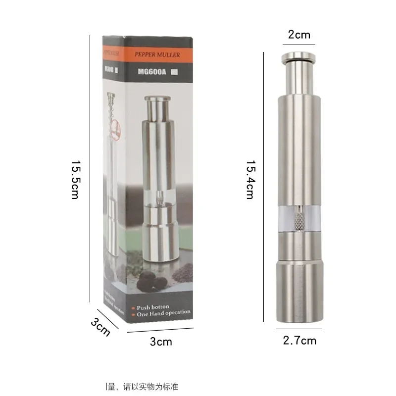 Salt and Pepper Stainless Steel Spice Mill product image (6)