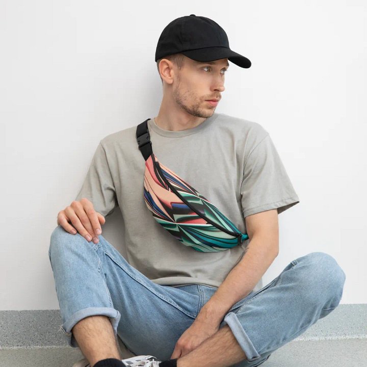 Vibrant Abstract All-Over Print Fanny Pack - Graphic Grove Exclusive product image (2)