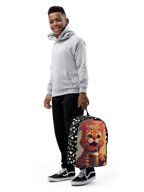 Minimalist Backpack-Pure Purrfection in a Cup product image (9)