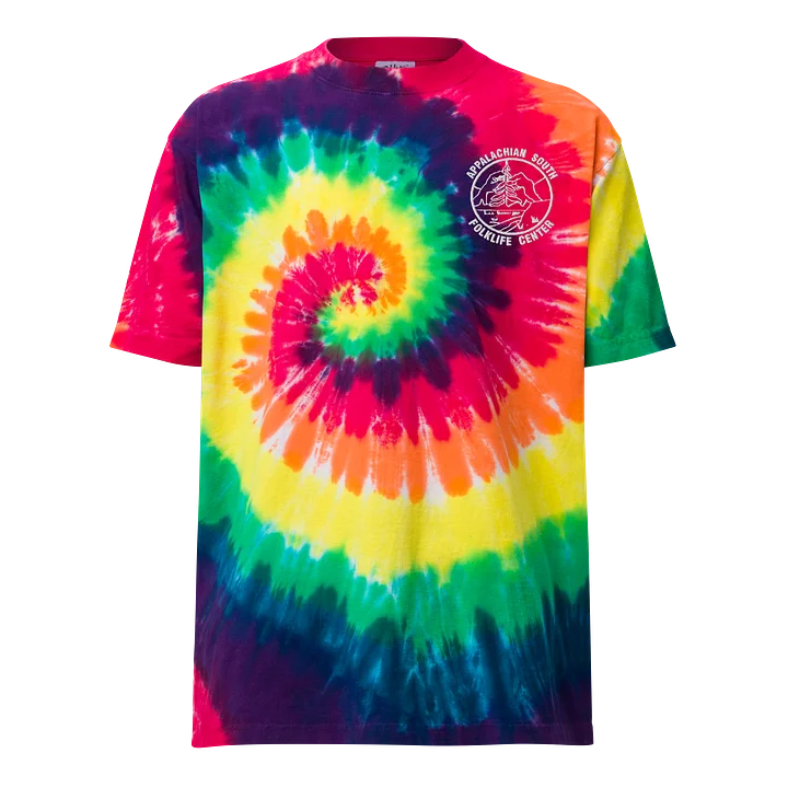 embroidered small white logo on tie dye T (runs large) product image (1)