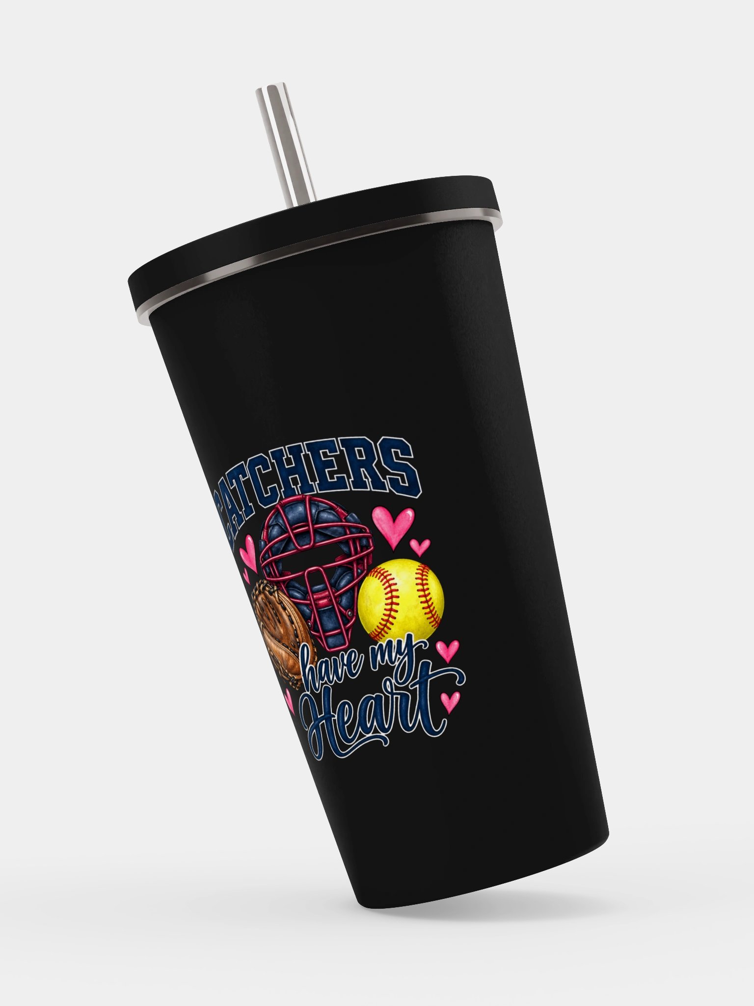 Catchers Have My Heart Tumbler | Softball Mom Cup product image (2)