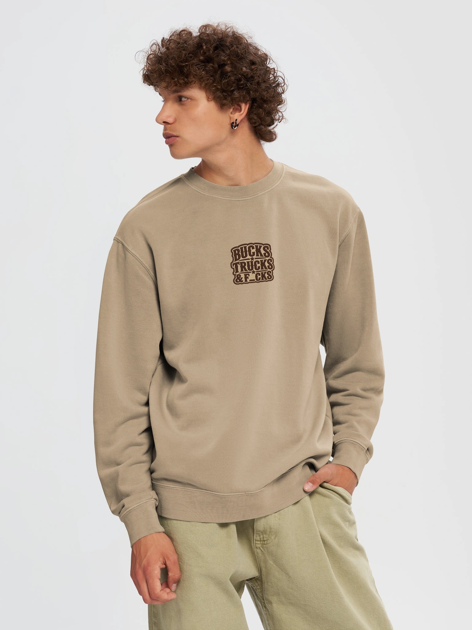 Tan Retro Western Sweatshirt product image (1)