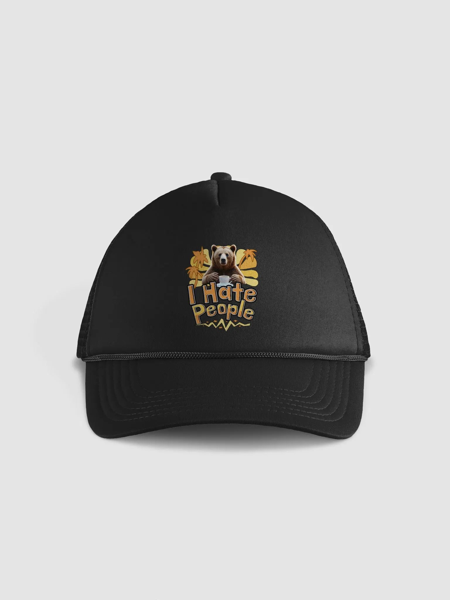 I Hate People Bear Brew Foam Trucker Hat product image (1)