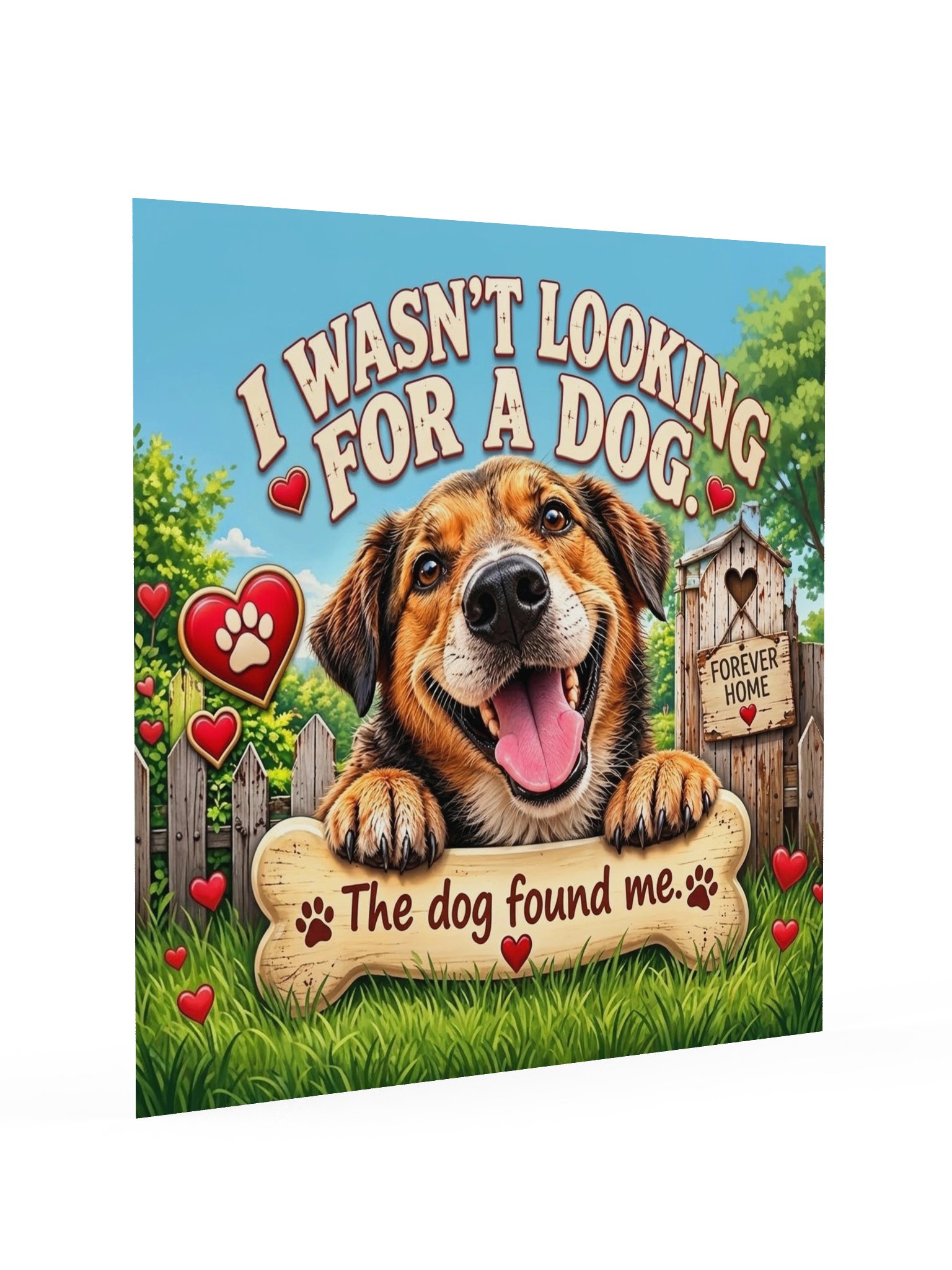 The Dog Found Me Forever Home Dog Rescue Poster product image (2)