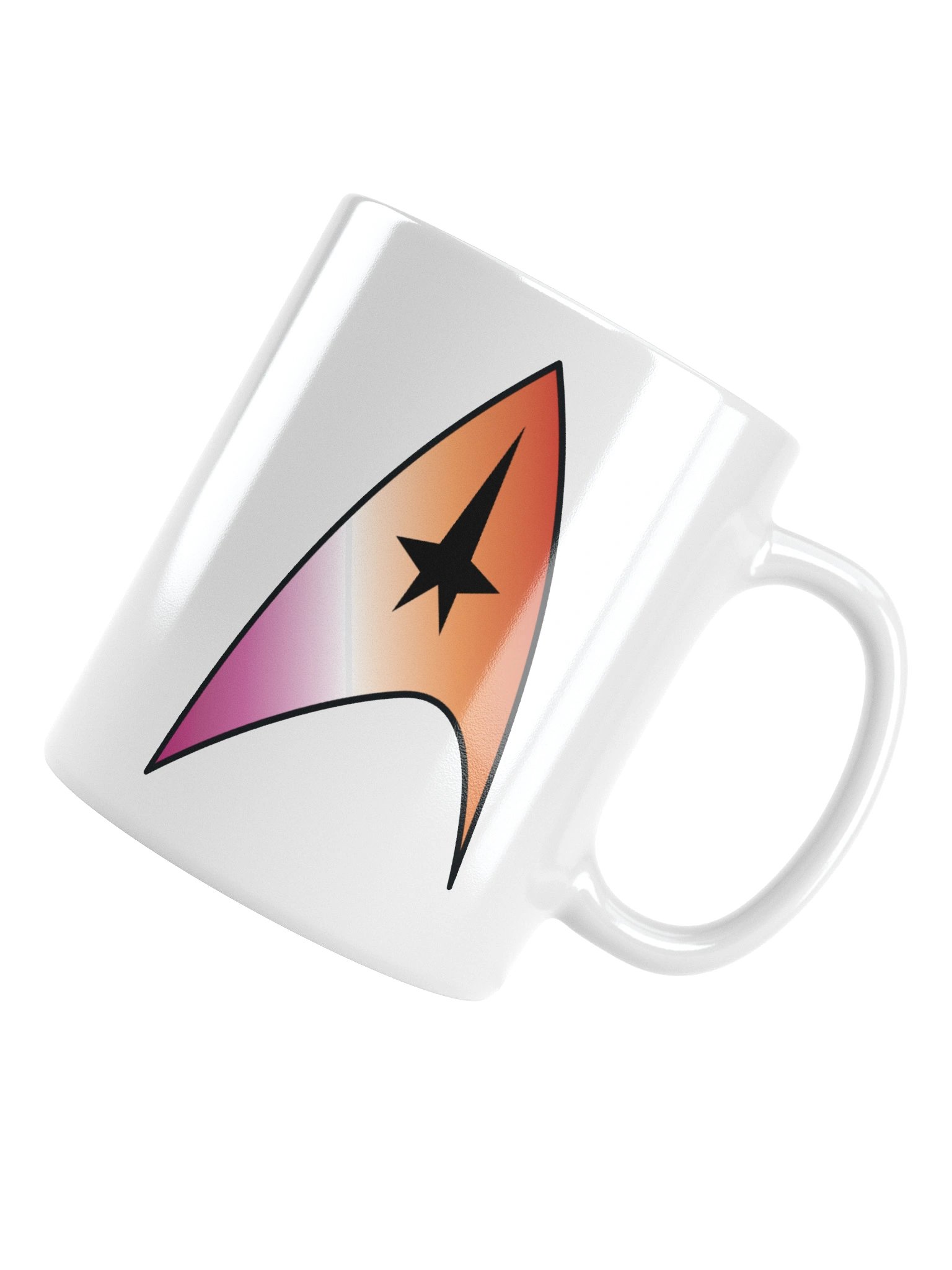 Lesbian Pride Gradient Starfleet Mug product image (4)
