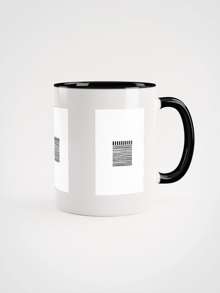 Monochrome Graphic Peek-A-Boo Ceramic Mug product image (1)