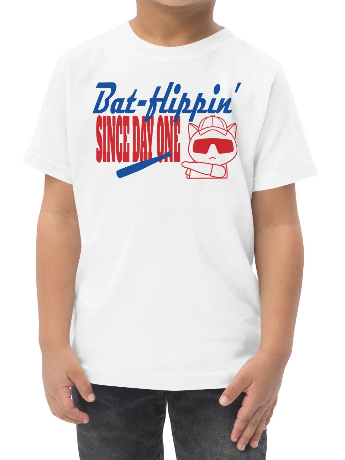 Baseball Cat (Bat-flippin' Since Day One) - Toddler T-shirt product image (1)