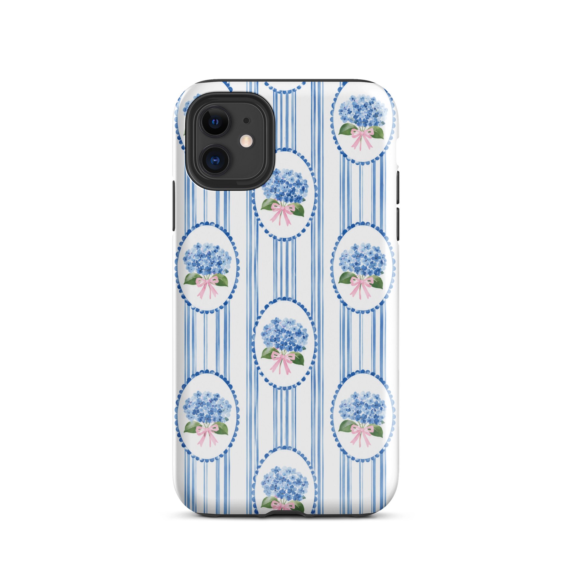 Blue Floral Stripe Tough iPhone Case product image (28)
