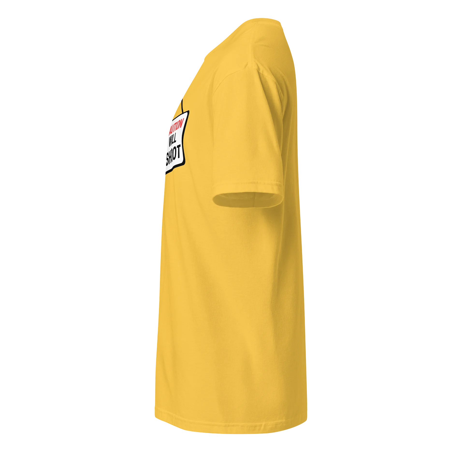 CAUTION WILL SHOOT WARNING TEE product image (3)