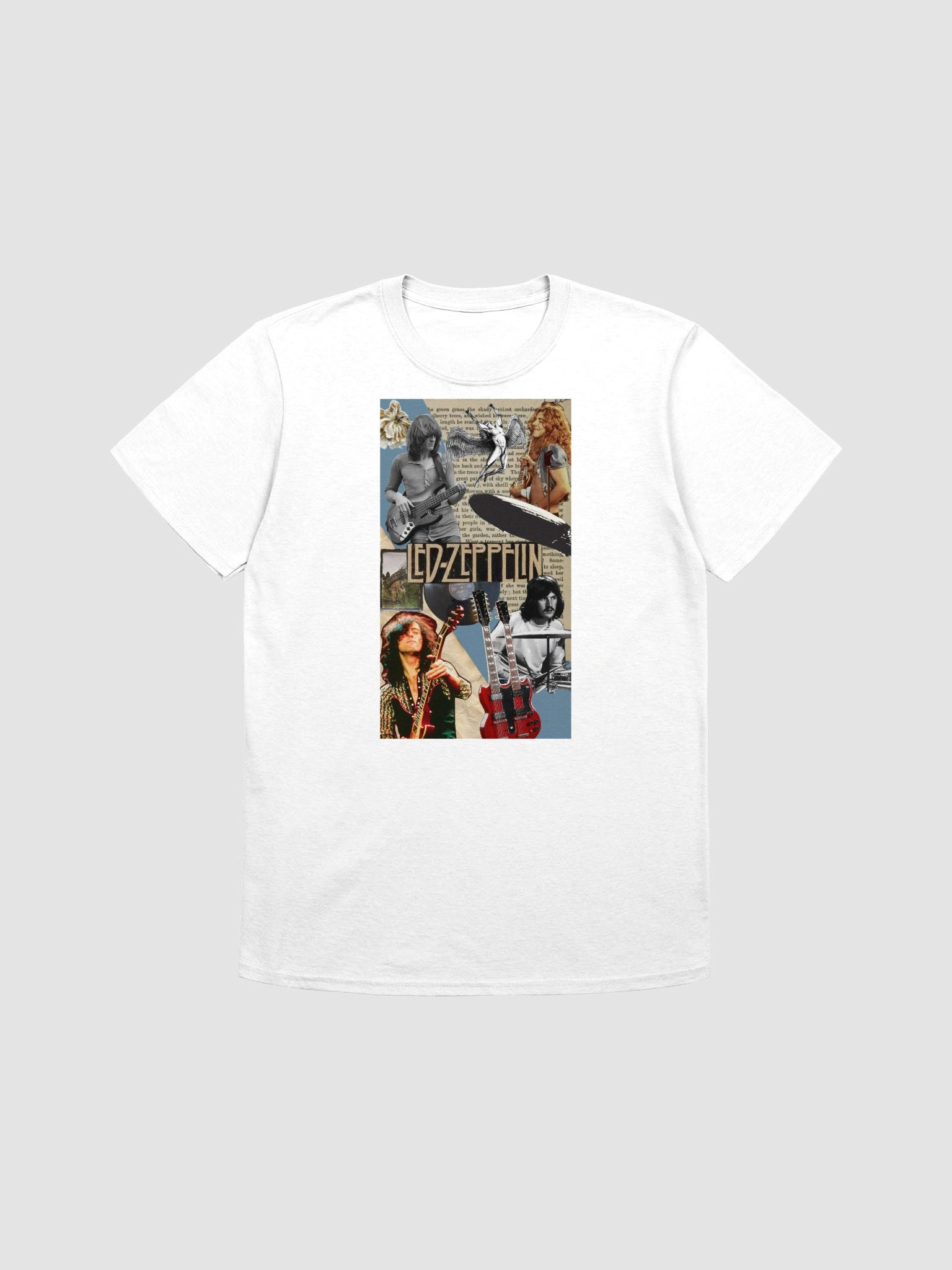 Led Zeppelin T-Shirt | Vintage Rock Collage Graphic Tee | Classic Rock Band Shirt product image (1)