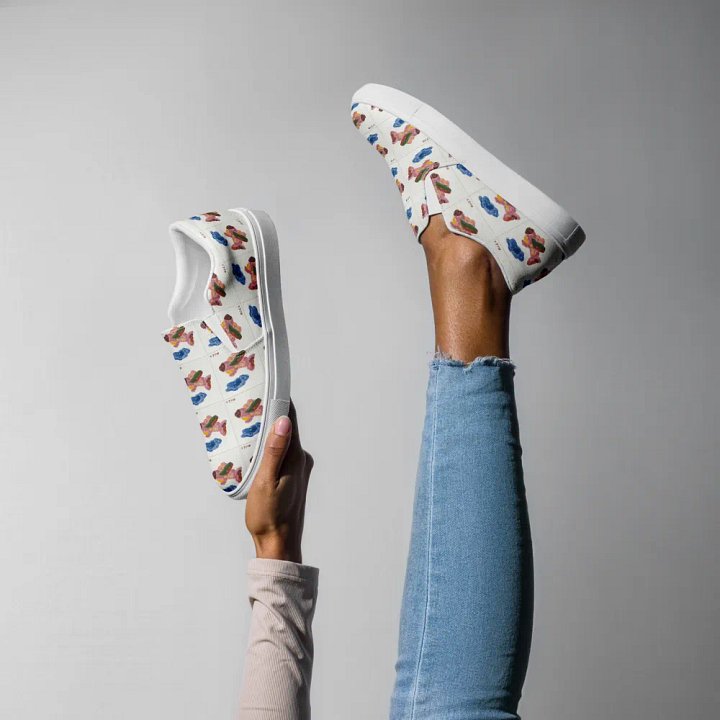 Kid Airplane (Women's Slip-On Canvas Shoes) product image (1)