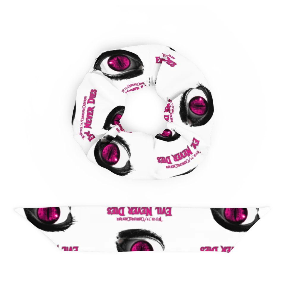 Pink Evil Never Dies Logo Scrunchie product image (5)