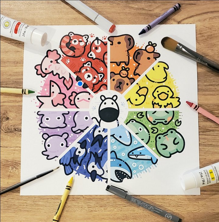 Critter Color Wheel Print product image (1)
