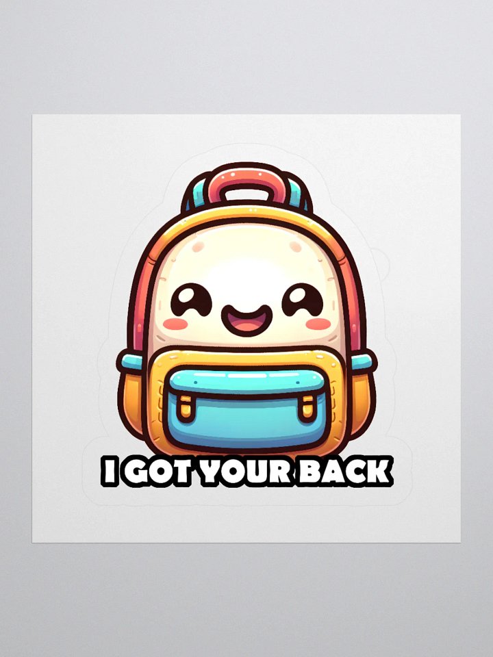 I Got Your Back Funny Backpack Pun Sticker product image (1)