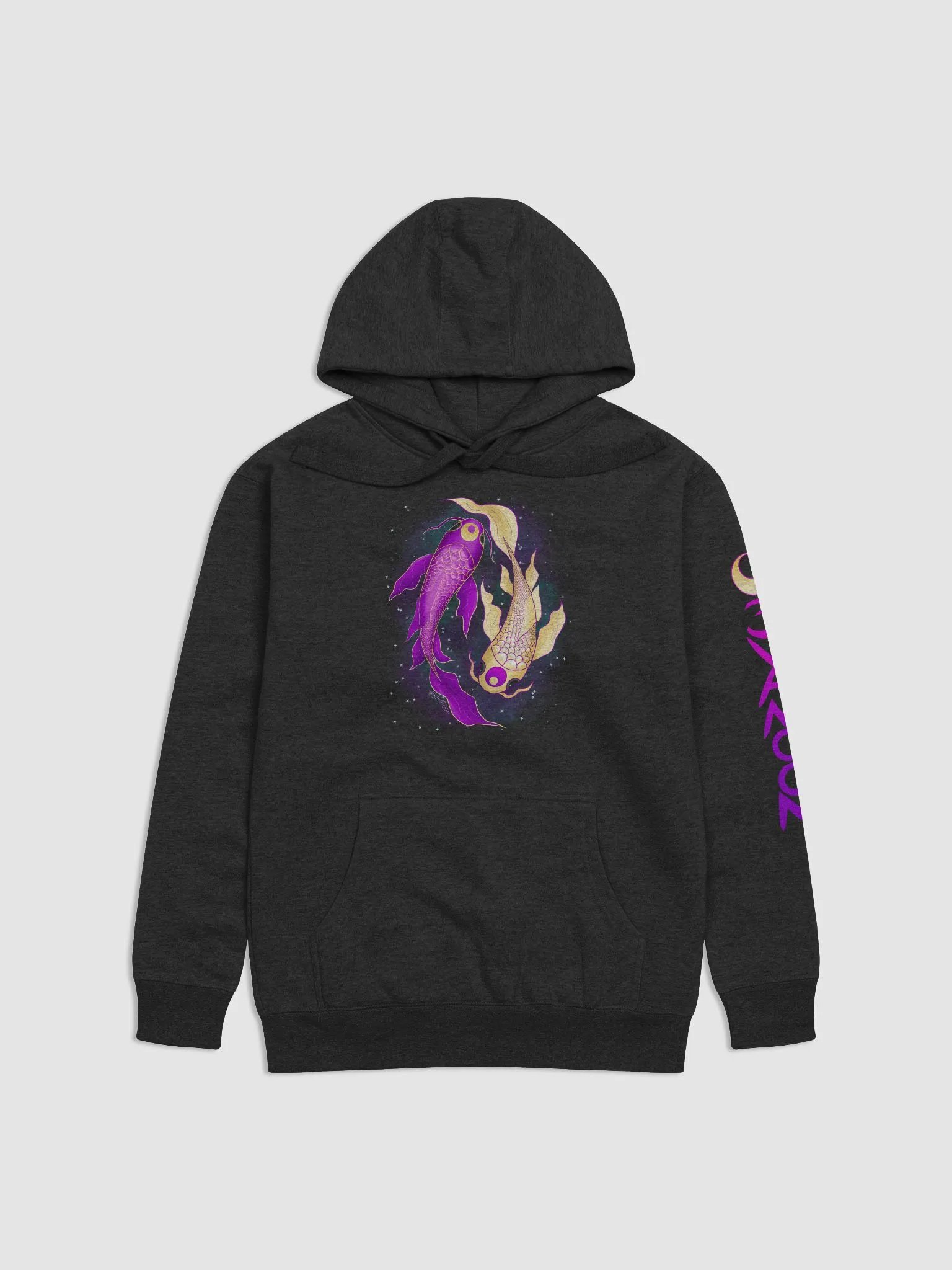Moonie Koi Hoodie Sweatshirt w/ print on sleeve product image (2)