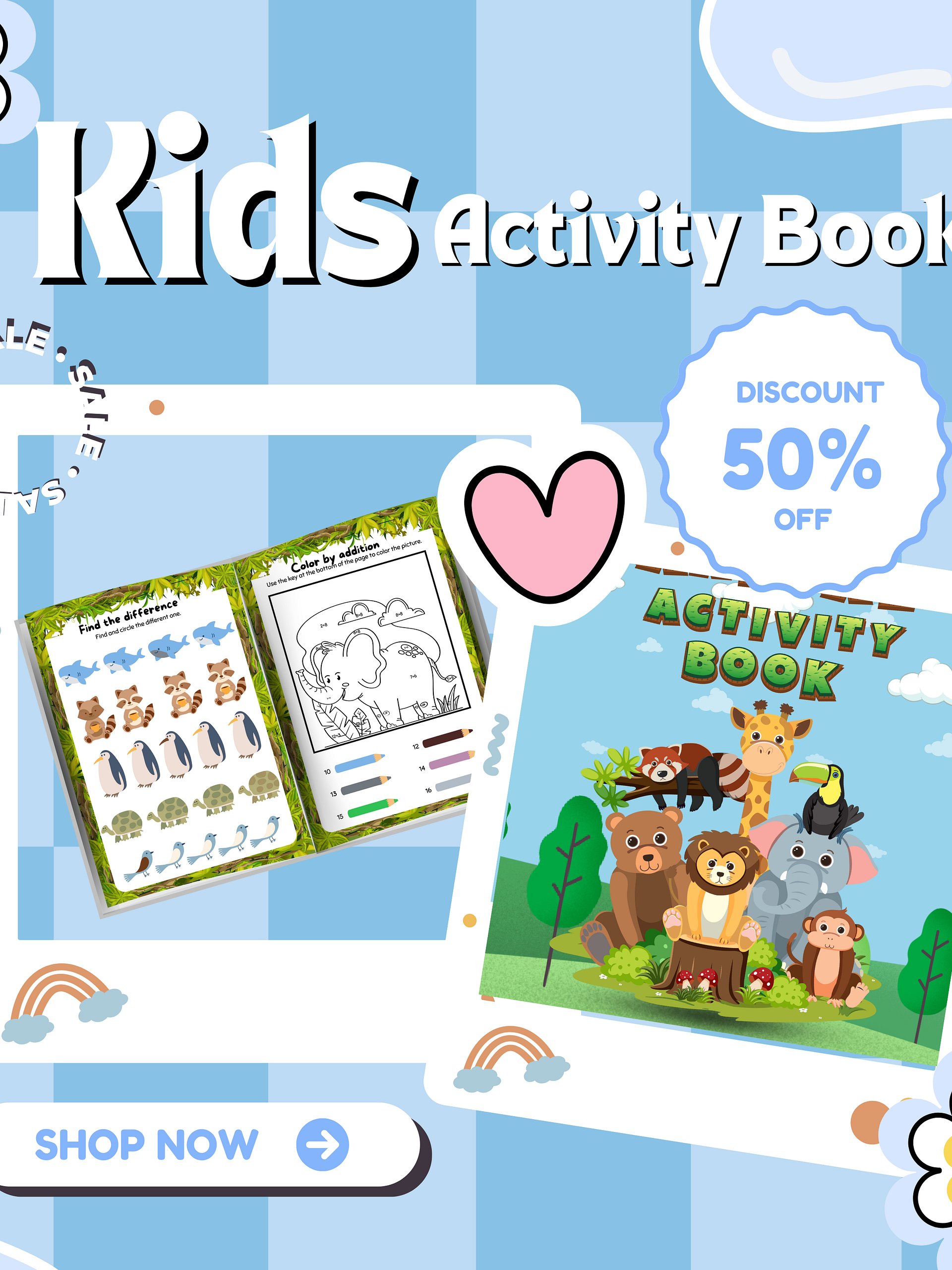 Jungle Theme Kids Activity Book product image (1)