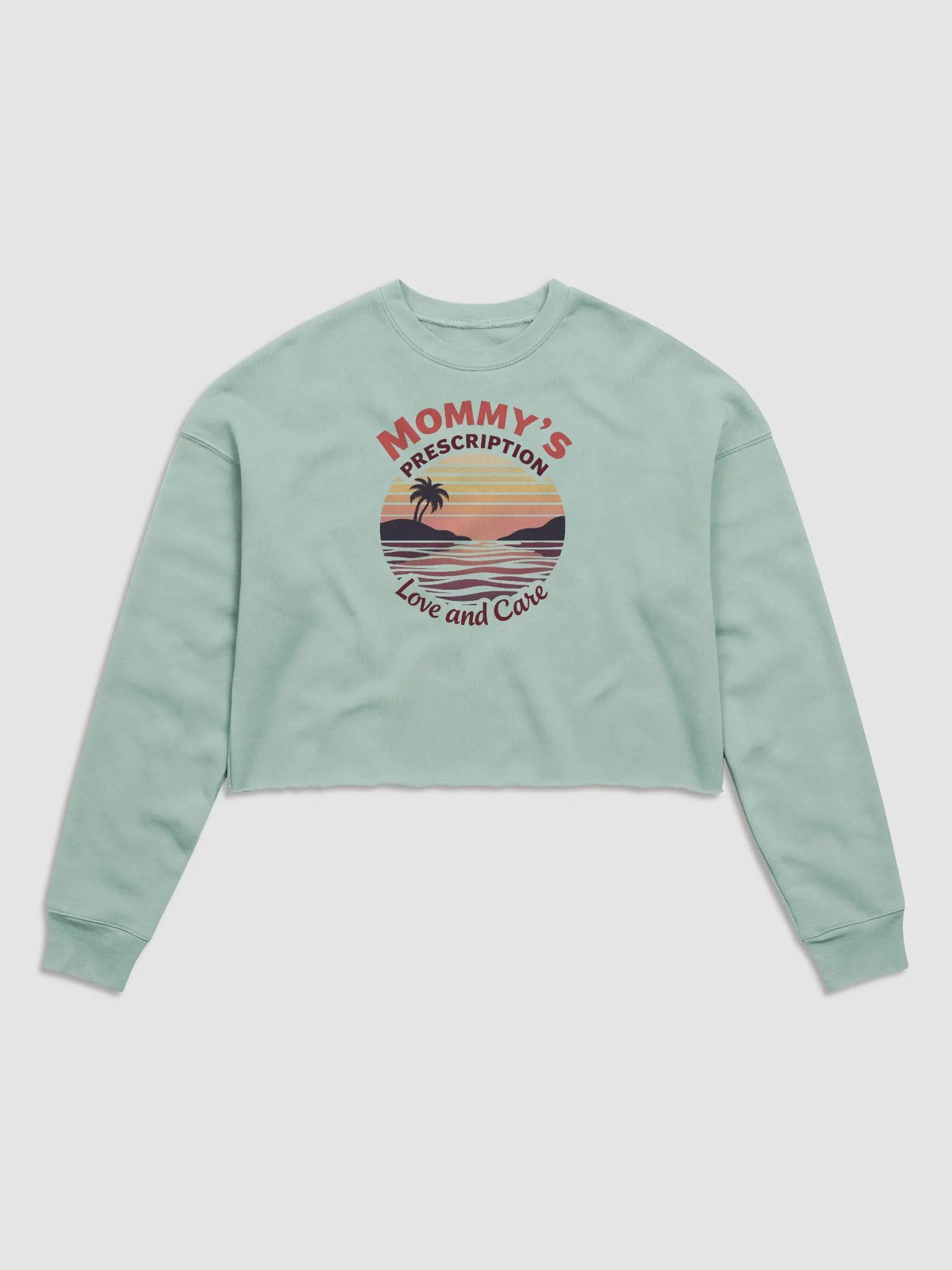 Tropical Sunset Love and Care Crop Sweatshirt product image (1)