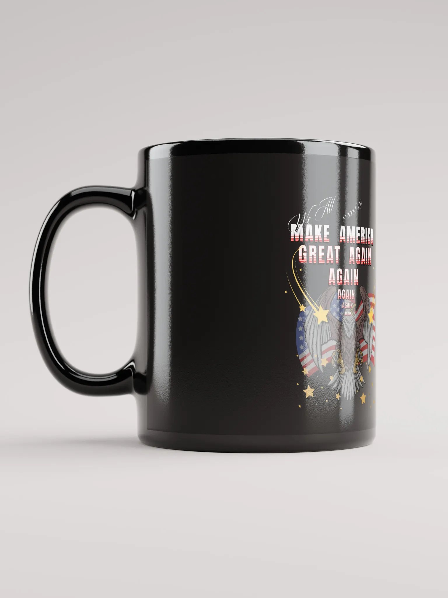 Make America Great Again Black Mug with Eagle design product image (11)