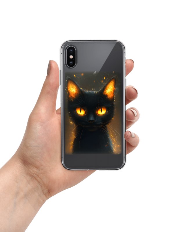 iPhone case with Fire Cat product image (2)