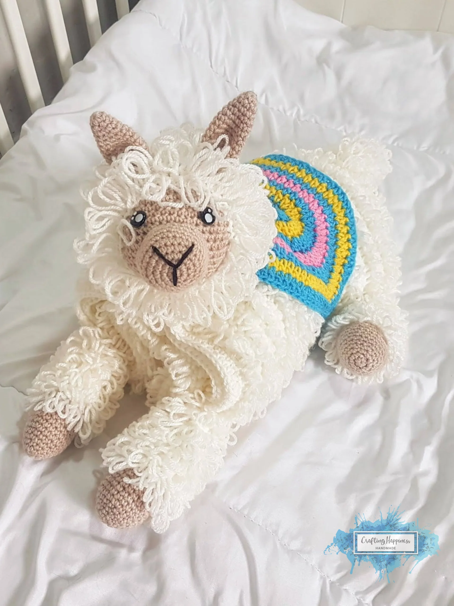 Llama Baby Blanket Crochet Pattern | 3in1 Stroller Toy (PDF Pattern) product image (5)