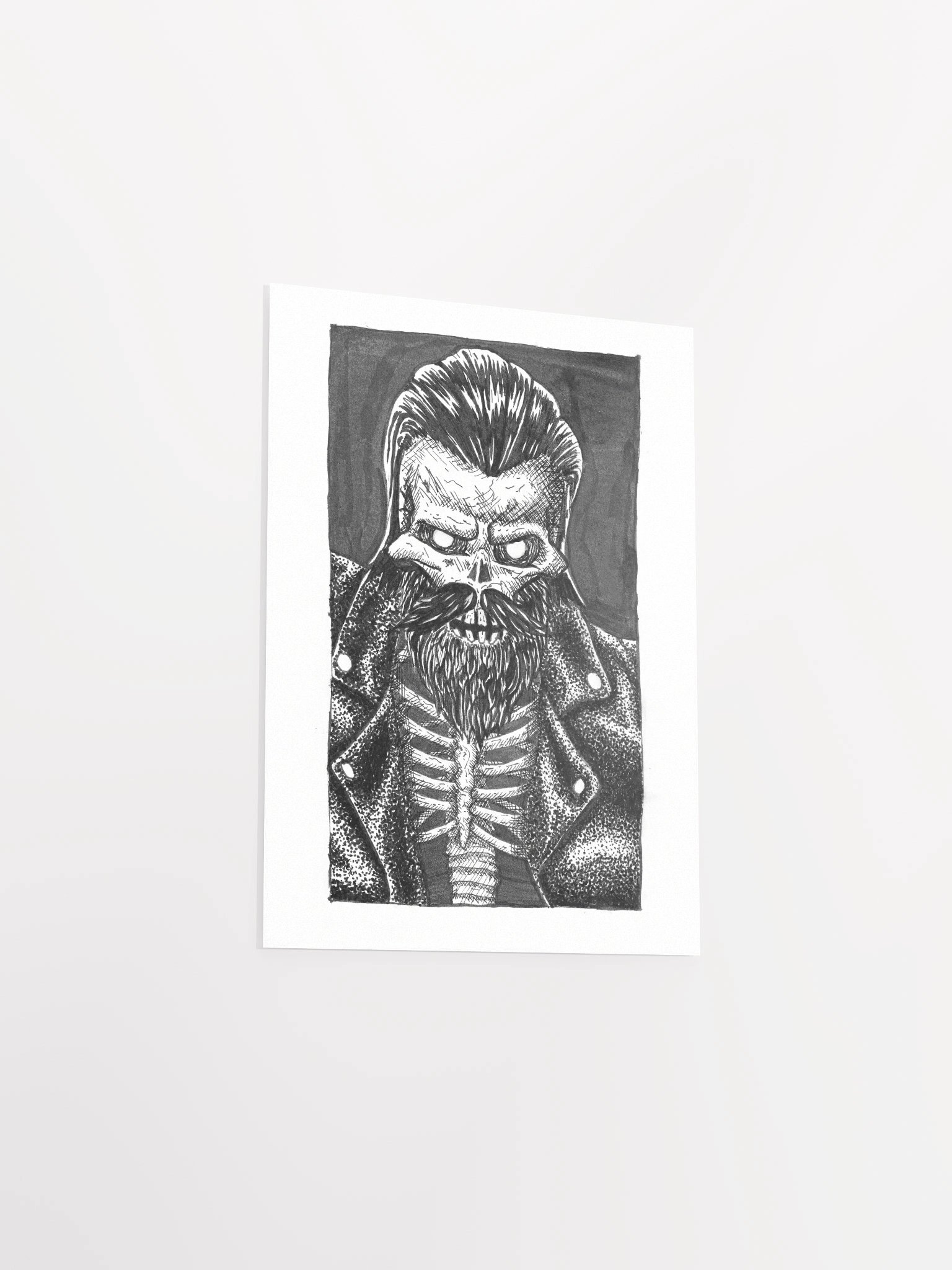 Skeleton Biker Print product image (3)