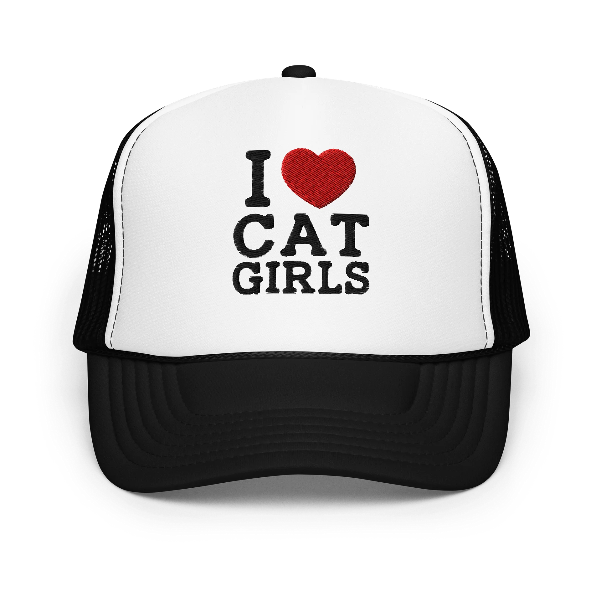 I Heart Cat Girls Foam Trucker Hat product image (3)